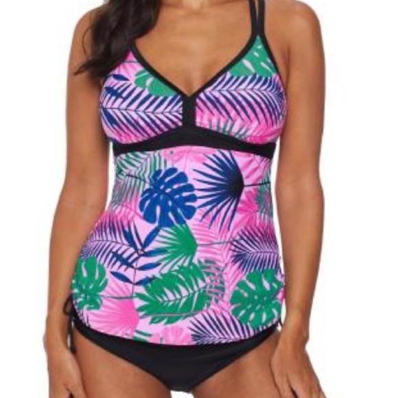 🌸🌺Tropical Racer-Back Tankini Swimsuit🌺🌸🌺🌸Boutique New🌸🌺🌸🌺 - Picture 2 of 6
